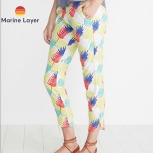 Marine Layer Verdure pant in Palmier print - Comfy! EUC